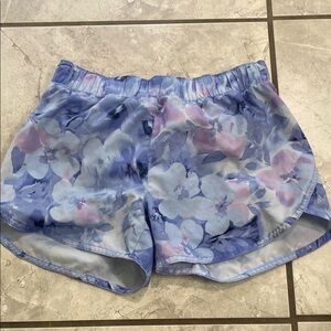 Floral Girls Shorts - Blue and Pink